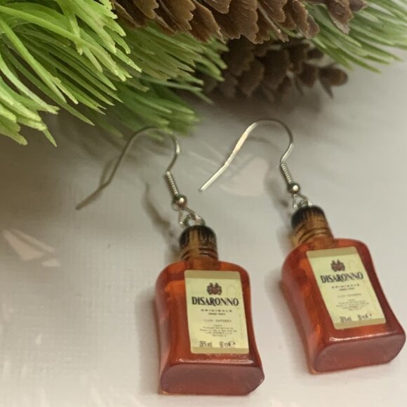 Alcohol Earring, Drink Earring, Liquor Earring, Gift Idea, Cognac Earring - Picture 7 of 7